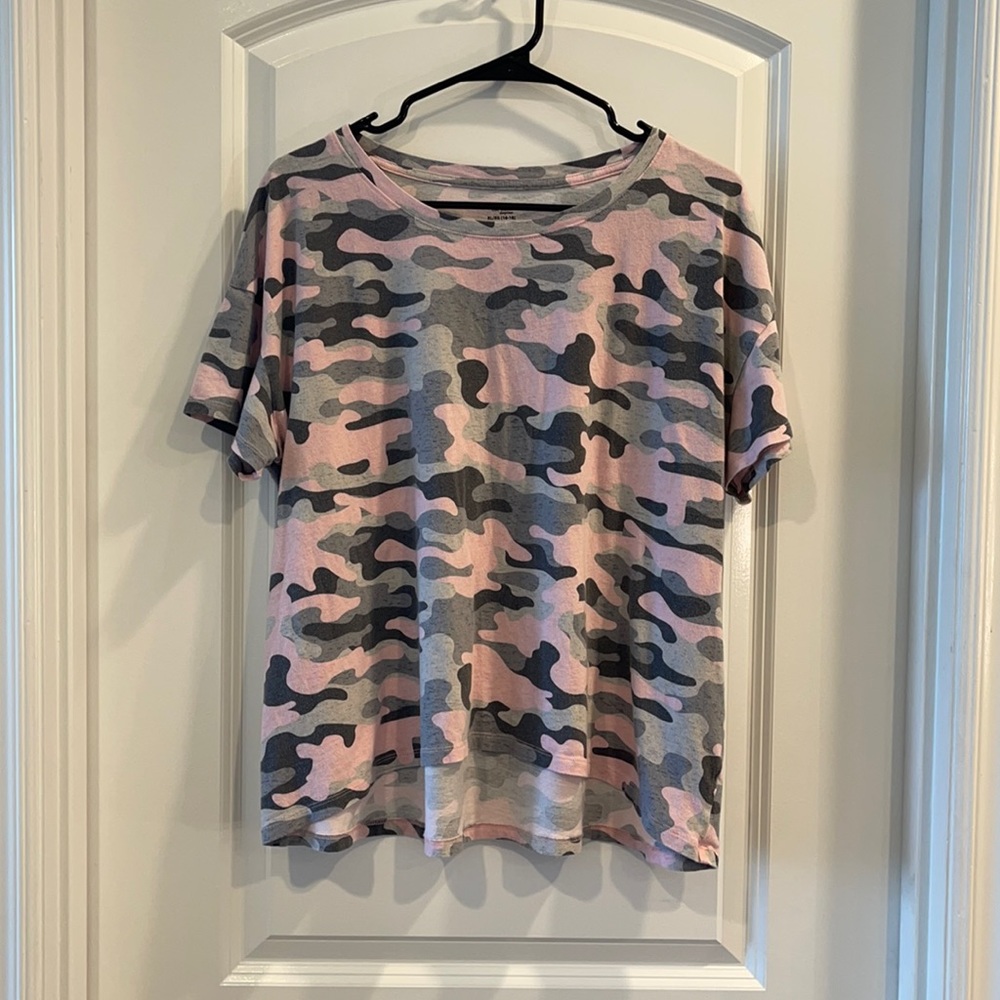 💕 Pink Camo PJ Top - Cotton/Modal💕